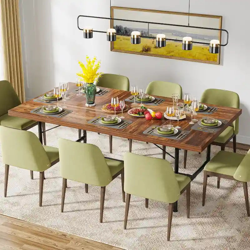 Tavolo da pranzo rettangolare da 180 cm con struttura in metallo