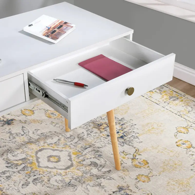 Scrivania Mid-Century con Cassetti