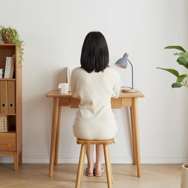 100% Solid wood natural wood computer desk