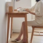 Scrivania per computer in legno massello con cassetto