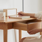 Scrivania per computer in legno massello con cassetto