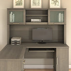 Pensile portaoggetti da scrivania per scrivania a L – 59,09L x 12,50W x 35,69H