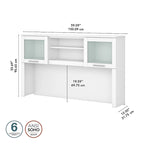 Pensile portaoggetti da scrivania per scrivania a L – 59,09L x 12,50W x 35,69H