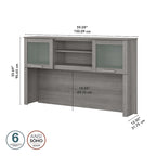 Pensile portaoggetti da scrivania per scrivania a L – 59,09L x 12,50W x 35,69H