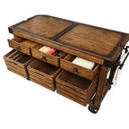Carrello da Cucina con 3 Cassetti e Cestini Contenitori