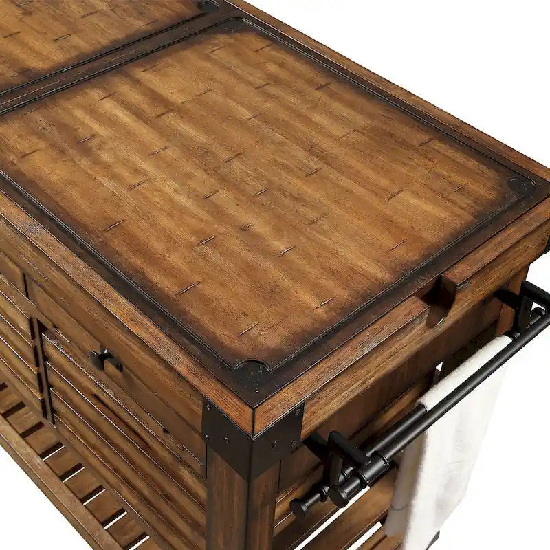 Carrello da Cucina con 3 Cassetti e Cestini Contenitori
