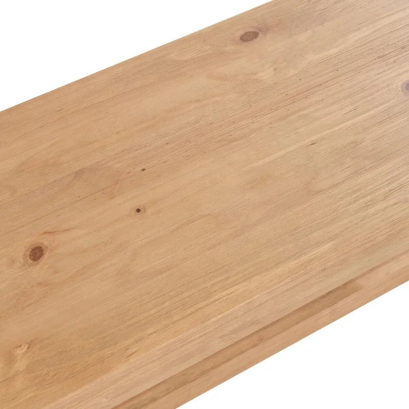 Panca da pranzo in legno massello con finitura naturale