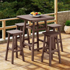 Set da pranzo da bar per esterni WestinTrends Malibu in HDPE per tutte le stagioni (5 pezzi)