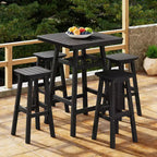 Set da pranzo da bar per esterni WestinTrends Malibu in HDPE per tutte le stagioni (5 pezzi)