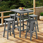 Set da pranzo da bar per esterni WestinTrends Malibu in HDPE per tutte le stagioni (5 pezzi)