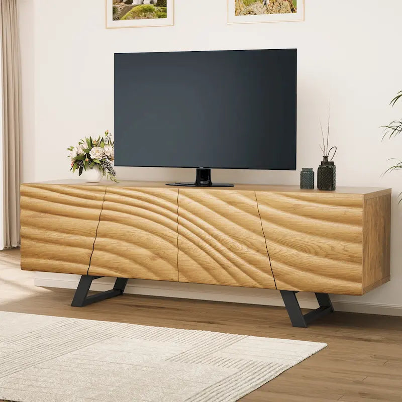 Mobile TV a onda da 63 pollici con gambe in metallo