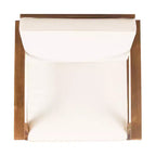 Set da conversazione GDFStudio Abena da 4 posti per esterni in legno di acacia con cuscini, Teak e Crema