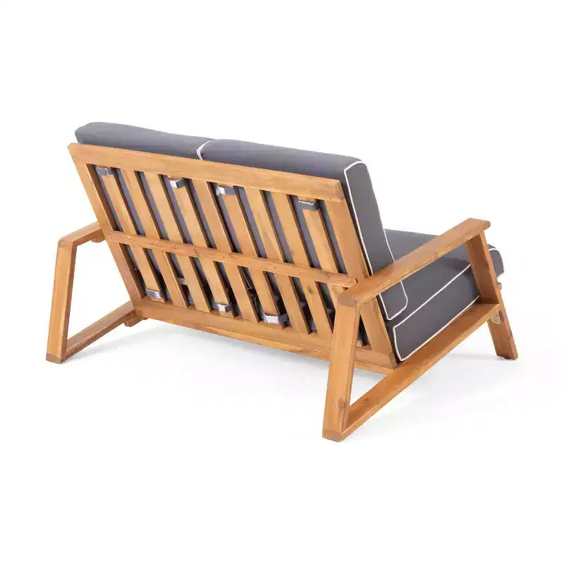 Set divanetto e tavolino da esterno in legno di acacia con cuscini Paloma di Christopher Knight Home