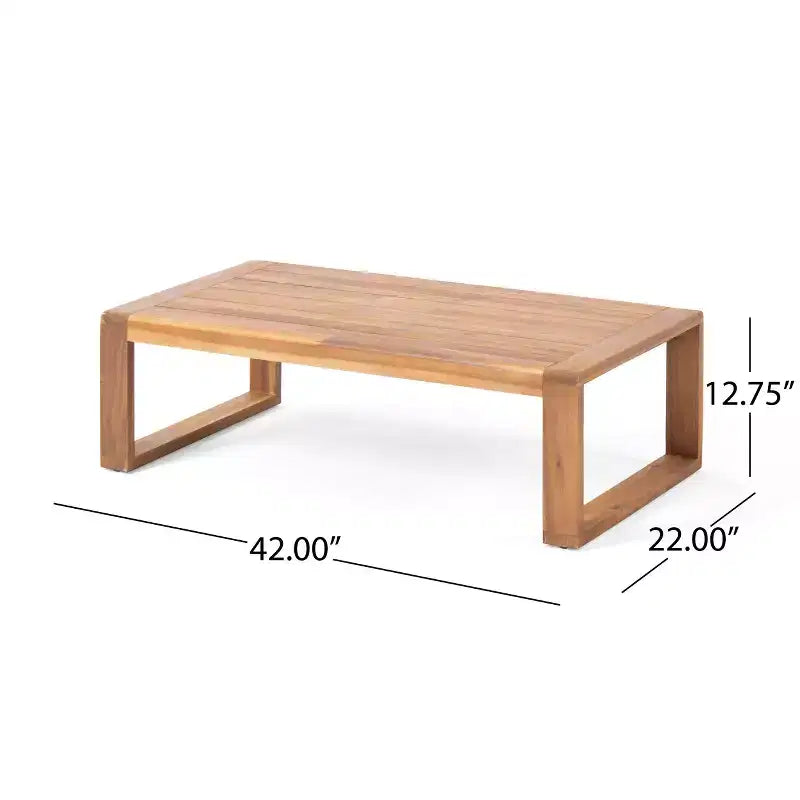 Set divanetto e tavolino da esterno in legno di acacia con cuscini Paloma di Christopher Knight Home