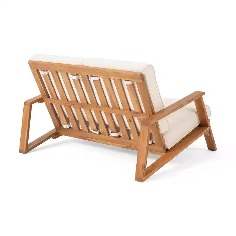 Set divanetto e tavolino da esterno in legno di acacia con cuscini Paloma di Christopher Knight Home