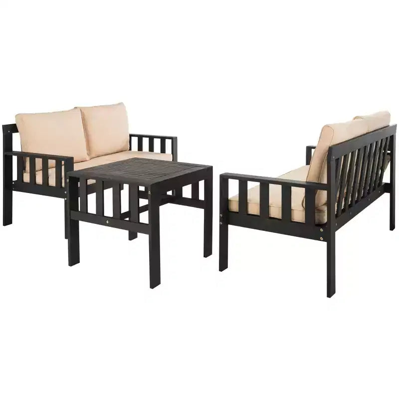 Set da giardino Lardner - Interno/Esterno - PAT6749 - Grigio ardesia scuro/Beige scuro - Safavieh