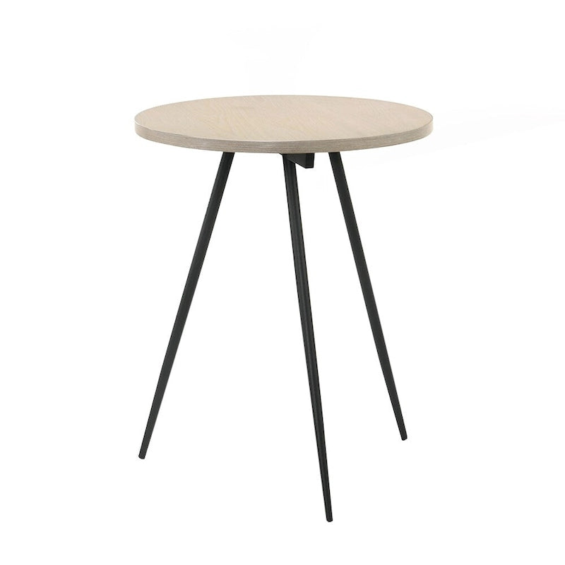 Tavolino rotondo con base in metallo