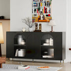 Credenza con 4 ante in vetro cannettato