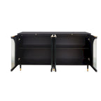 Credenza con 4 ante in vetro cannettato