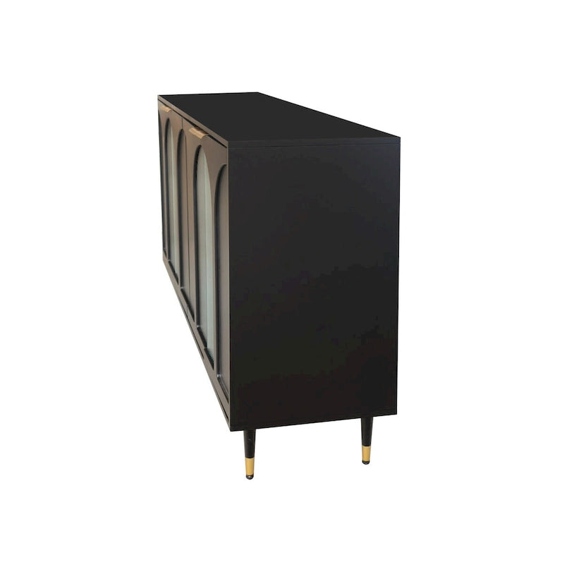 Credenza con 4 ante in vetro cannettato