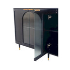 Credenza con 4 ante in vetro cannettato