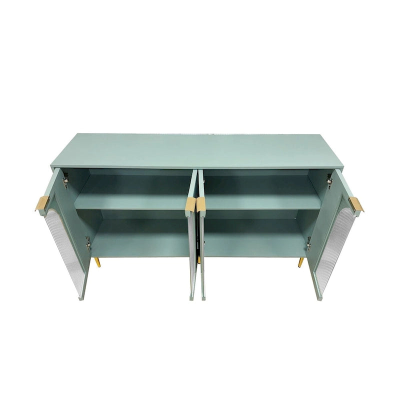 Credenza con 4 ante in vetro cannettato