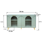 Credenza con 4 ante in vetro cannettato