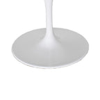 Sedia da pranzo girevole con braccioli e base rotonda, 68,5 cm, bianca