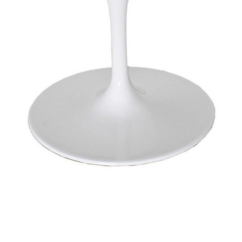 Sedia da pranzo girevole con braccioli e base rotonda, 68,5 cm, bianca