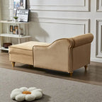 Chaise longue in velluto con contenitore