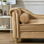 Chaise longue in velluto con contenitore