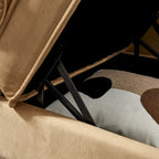 Chaise longue in velluto con contenitore