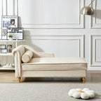 Chaise longue in velluto con contenitore