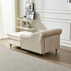 Chaise longue in velluto con contenitore