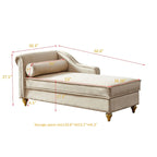 Chaise longue in velluto con contenitore