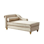 Chaise longue in velluto con contenitore